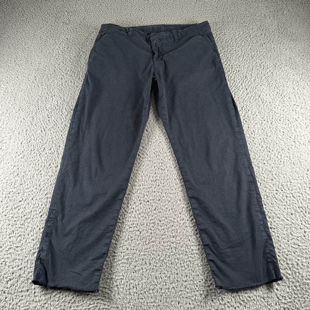 Frank & Eileen Wicklow Pants Womens 4 Blue Twill Chino Tapered Lined Stretch USA